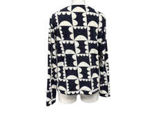 画像をギャラリービューアに読み込む, mina perhonen ミナペルホネン ハナグモ 長袖カットソー ネイビー ホワイト サイズ 38 アンゴラ 美品 中古 4b007792