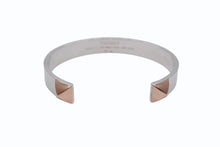 Load image into Gallery viewer, HERMES エルメス クルー ドゥ H ジョンク 2クルー バングル H121455B 重量約36.9g サイズXXL シルバー925 ピンクゴールド750 美品 中古 4b007806