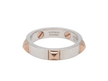 Load image into Gallery viewer, 極美品 HERMES エルメス クルー ドゥ H 5クルー リング 指輪 H123646B 重量約5.0g サイズ55 14.5号 シルバー925 ピンクゴールド750 中古 4b007807