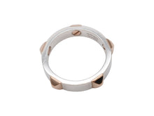 Load image into Gallery viewer, 極美品 HERMES エルメス クルー ドゥ H 5クルー リング 指輪 H123646B 重量約5.0g サイズ55 14.5号 シルバー925 ピンクゴールド750 中古 4b007807