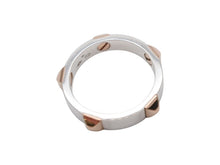 Load image into Gallery viewer, 極美品 HERMES エルメス クルー ドゥ H 5クルー リング 指輪 H123646B 重量約5.0g サイズ55 14.5号 シルバー925 ピンクゴールド750 中古 4b007807