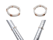 Load image into Gallery viewer, 極美品 HERMES エルメス クルー ドゥ H 5クルー リング 指輪 H123646B 重量約5.0g サイズ55 14.5号 シルバー925 ピンクゴールド750 中古 4b007807