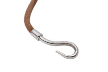 Load image into Gallery viewer, HERMES エルメス Jumbo H ジャンボブレスレット アクセサリー レザー ブラウン シルバー金具 良品 中古 4b007856