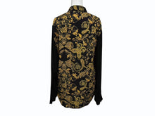Load image into Gallery viewer, VERSACE JEANS COUTURE ヴェルサーチ ジーンズ クチュール 長袖シャツ BIGZA6S9-0761 9 ブラック イエロー サイズXS 美品 中古 4b007861