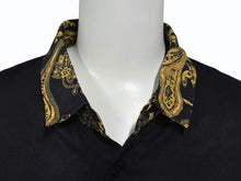 Load image into Gallery viewer, VERSACE JEANS COUTURE ヴェルサーチ ジーンズ クチュール 長袖シャツ BIGZA6S9-0761 9 ブラック イエロー サイズXS 美品 中古 4b007861