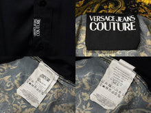 Load image into Gallery viewer, VERSACE JEANS COUTURE ヴェルサーチ ジーンズ クチュール 長袖シャツ BIGZA6S9-0761 9 ブラック イエロー サイズXS 美品 中古 4b007861