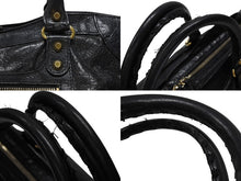 Load image into Gallery viewer, BALENCIAGA バレンシアガ ザシティ 2WAYバッグ ハンドバッグ ショルダーバッグ 115748 レザー ブラック ゴールド金具 美品 中古 4b007877