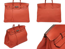 Load image into Gallery viewer, 極美品 HERMES エルメス バーキン40 ハンドバッグ ◻︎R刻印 トゴ ルージュピヴォワンヌ シルバー金具 2014年 内縫い 中古 4b007882