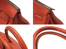 Load image into Gallery viewer, 極美品 HERMES エルメス バーキン40 ハンドバッグ ◻︎R刻印 トゴ ルージュピヴォワンヌ シルバー金具 2014年 内縫い 中古 4b007882