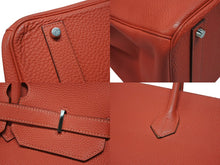 Load image into Gallery viewer, 極美品 HERMES エルメス バーキン40 ハンドバッグ ◻︎R刻印 トゴ ルージュピヴォワンヌ シルバー金具 2014年 内縫い 中古 4b007882
