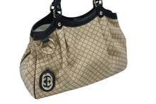 画像をギャラリービューアに読み込む, 極美品 GUCCI グッチ ハンドバッグ トートバッグ ディアマンテ スーキー ベージュ キャンバス 211944 シルバー金具 中古 4b007883