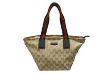 Load image into Gallery viewer, 極美品 GUCCI グッチ ハンドバッグ シェリーライン 374433 イタリア製 ベージュ レッド グリーン GGキャンバス レザー 中古 4b007884