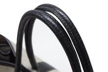 Load image into Gallery viewer, 極美品 HERMES エルメス ガーデンパーティPM ハンドバッグ トートバッグ □G刻印 トワルアッシュ ナチュラル ブラック 中古 4b007889