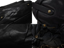 画像をギャラリービューアに読み込む, PRADA プラダ ギャザー 2WAYバッグ ハンドバッグ ショルダーバッグ カーフレザー ブラック ゴールド金具 美品 中古 4b007894