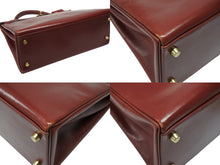 Load image into Gallery viewer, エルメス ケリー32 内縫い ルージュアッシュ ○Y刻印 カーフスキン ゴールド金具 ハンドバッグ 2WAY 美品 中古 4b007904