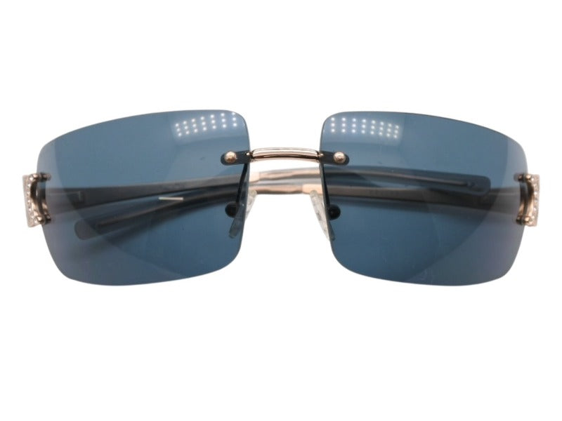 CELINE セリーヌ サングラス アイウェア SC 1048S トリオンフ ラインストーン グリーン ゴールド 1048S 美品 中古 4b007906