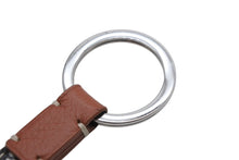 Load image into Gallery viewer, 極美品 GOYARD ゴヤールストラップ ヘリンボーン柄 フランス製 PVC レザー ブラック ブラウン シルバー金具 中古 4b007931