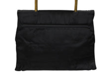 Load image into Gallery viewer, PRADA プラダ ハンドバッグ ワンハンドル トライアングル ロゴ ナイロン ゴールド金具 黒 ブラック 美品 中古 4b007952