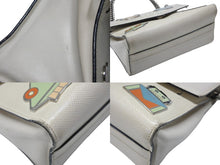 Load image into Gallery viewer, PRADA プラダ ロボット モノクローム チェーンショルダーバッグ 1BD127 サフィアーノレザー アイボリー シルバー金具 良品 中古 4b007961