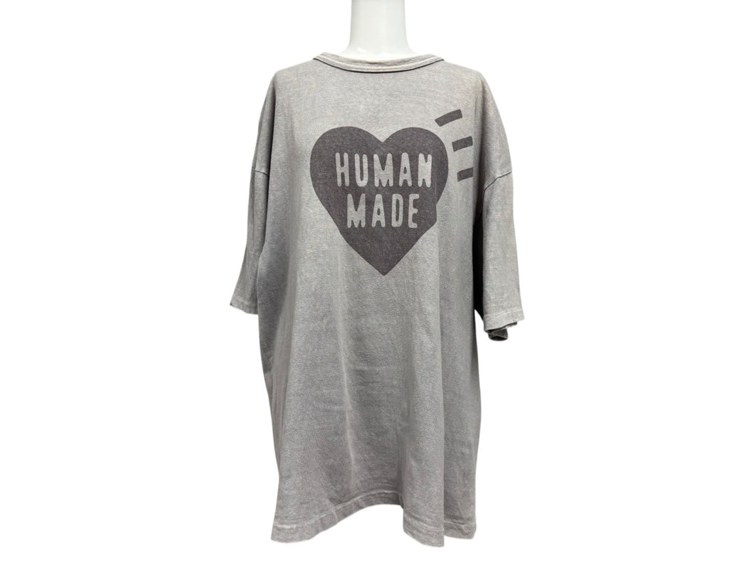 HUMAN MADE ヒューマンメイド Plant Dyed T-Shirt #2 半袖Tシャツ HEART ハート チャコール サイズ2XL 良品 中古 4b007976