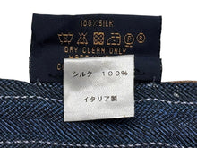 画像をギャラリービューアに読み込む, LOUIS VUITTON ルイヴィトン シルク モノグラムパターン バンドー 3D ツイリー スカーフ M76931 ネイビー ゴールド 美品 中古 4b007989