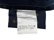 画像をギャラリービューアに読み込む, LOUIS VUITTON ルイヴィトン シルク モノグラムパターン バンドー 3D ツイリー スカーフ M76931 ネイビー ゴールド 美品 中古 4b007989