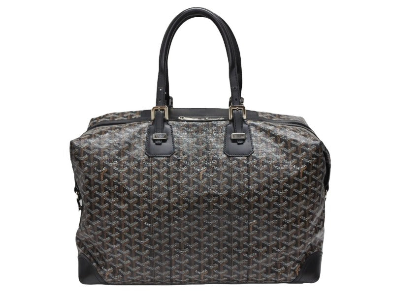 極美品 GOYARD ゴヤール ボストンバッグ バックボーイング45 ブラック ロゴ 中古 4b008003