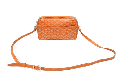 極美品 GOYARD ゴヤール カップヴェールPM ショルダーバッグ オレンジ PVC レザー シルバー金具 中古 4b008005