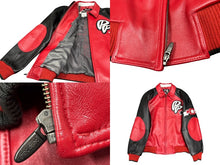 画像をギャラリービューアに読み込む, 新品 未使用品 pellepelle ペレペレ CLASSIC SODA レザー ジャケット レッド ブラック サイズ2XL 中古 4b008041
