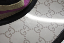 画像をギャラリービューアに読み込む, GUCCI グッチ サンバイザー キャップ GGマーク ポリエステル コットン ブラウン サイズM 美品 中古 4b008042