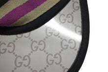 画像をギャラリービューアに読み込む, GUCCI グッチ サンバイザー キャップ GGマーク ポリエステル コットン ブラウン サイズM 美品 中古 4b008042