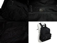 Load image into Gallery viewer, PRADA プラダ リュック バックパック 2VZ066 トライアングルロゴ ナイロン ブラック シルバー金具 良品 中古 4b008056