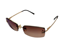 画像をギャラリービューアに読み込む, 極美品 CHANEL シャネル リムレス サングラス ココマーク メタル ラインストーン 4093-B ブラック ゴールド金具 サイズ56◻︎16 中古 4b008072