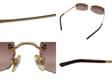 画像をギャラリービューアに読み込む, 極美品 CHANEL シャネル リムレス サングラス ココマーク メタル ラインストーン 4093-B ブラック ゴールド金具 サイズ56◻︎16 中古 4b008072