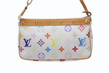 画像をギャラリービューアに読み込む, 極美品 LOUIS VUITTON ルイヴィトン ハンドバッグ ポシェット アクセソワール アクセサリーポーチ M92649 モノグラム マルチカラー 村上隆 中古 4b008098