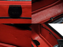 画像をギャラリービューアに読み込む, GUCCI グッチ ハンドバッグ ブラック ミニサイズ レザー バンブー ポシェット 00020460100 ゴールド金具 美品 中古 4b008115