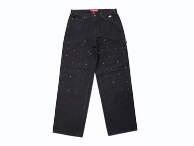 新品未使用 Supreme×b.b. Simon シュプリーム×ビービーサイモン Studded Double Knee Painter Pant ブラック コットン 32 4b008128