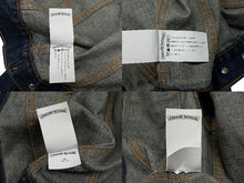 画像をギャラリービューアに読み込む, 極美品 CHROME HEARTS クロムハーツ × LEVI&#39;S リーバイス デニムジャケット フローラル クロスパッチ デニムジャケット サイズ10Y 中古 4b008137