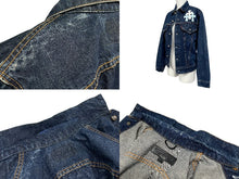 画像をギャラリービューアに読み込む, 極美品 CHROME HEARTS クロムハーツ × LEVI&#39;S リーバイス デニムジャケット フローラル クロスパッチ デニムジャケット サイズ10Y 中古 4b008137