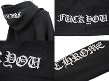画像をギャラリービューアに読み込む, CHROME HEARTS クロムハーツ OLD Horseshoe Hoodie オールドモデル ホースシュー 袖プリント プルオーバーパーカーサイズM ブラック 美品 中古 4b008152