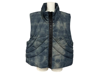 新品未使用 FFFPOSTALSERVICE トリプルエフポスタルサービス BP VEST ダウンベスト サイズ4 ブルー タイダイ柄 中古 4b008160