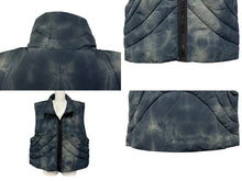 Load image into Gallery viewer, 新品未使用 FFFPOSTALSERVICE トリプルエフポスタルサービス BP VEST ダウンベスト サイズ4 ブルー タイダイ柄 中古 4b008160