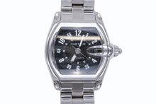 画像をギャラリービューアに読み込む, CARTIER カルティエ ロードスターLM 腕時計 W62004V3 ステンレススチール シルバー ブラック オートマティック 自動巻 美品 中古 4b008176