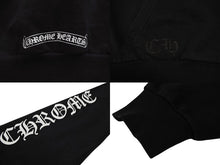 画像をギャラリービューアに読み込む, CHROME HEARTS クロムハーツ 袖プリント プルオーバーパーカー フーディ サイズXL ブラック 美品 中古 4b008187