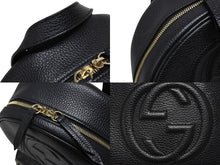 画像をギャラリービューアに読み込む, 極美品 GUCCI グッチ ソーホー インターロッキングG リュック 431570 520981 レザー ブラック ゴールド金具 中古 4b008190
