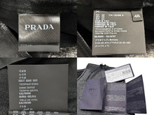 画像をギャラリービューアに読み込む, PRADA プラダ ベルテッドプルオーバー レザーベスト UPC194 サイズ48 カーフスキン トライアングルパッチ ブラック 美品 中古 4b008195
