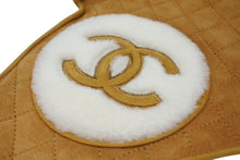 画像をギャラリービューアに読み込む, 新品未使用 CHANEL シャネル ココネージュ フライトキャップ ウシャンカ AAA429 ココマーク ムートン スウェード 中古 4b008210