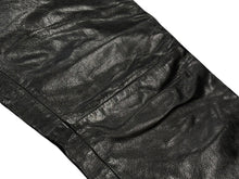 画像をギャラリービューアに読み込む, MIUMIU ミュウミュウ レザー ロングパンツ サイズ40 ブラック サイドジップ イタリア製 本革 美品 中古 4b008217