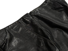 画像をギャラリービューアに読み込む, MIUMIU ミュウミュウ レザー ロングパンツ サイズ40 ブラック サイドジップ イタリア製 本革 美品 中古 4b008217