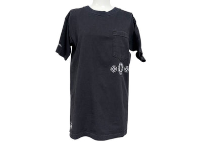 CHROME HEARTS クロムハーツ 半袖Tシャツ サイズS ホースシュー CHプラス プリント ブラック ホワイト 良品 中古 4b008218